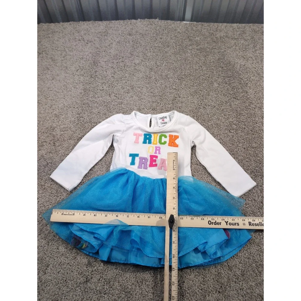 Counting Daisies Toddler Girls Turquoise Trick or Treat‎ Tutu Dress 3T